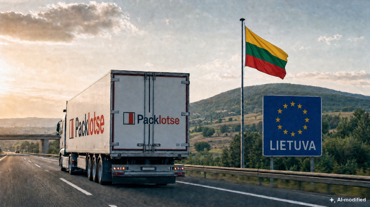 Packlotse-Lkw an der Grenze nach Litauen (Bild KI-generiert)