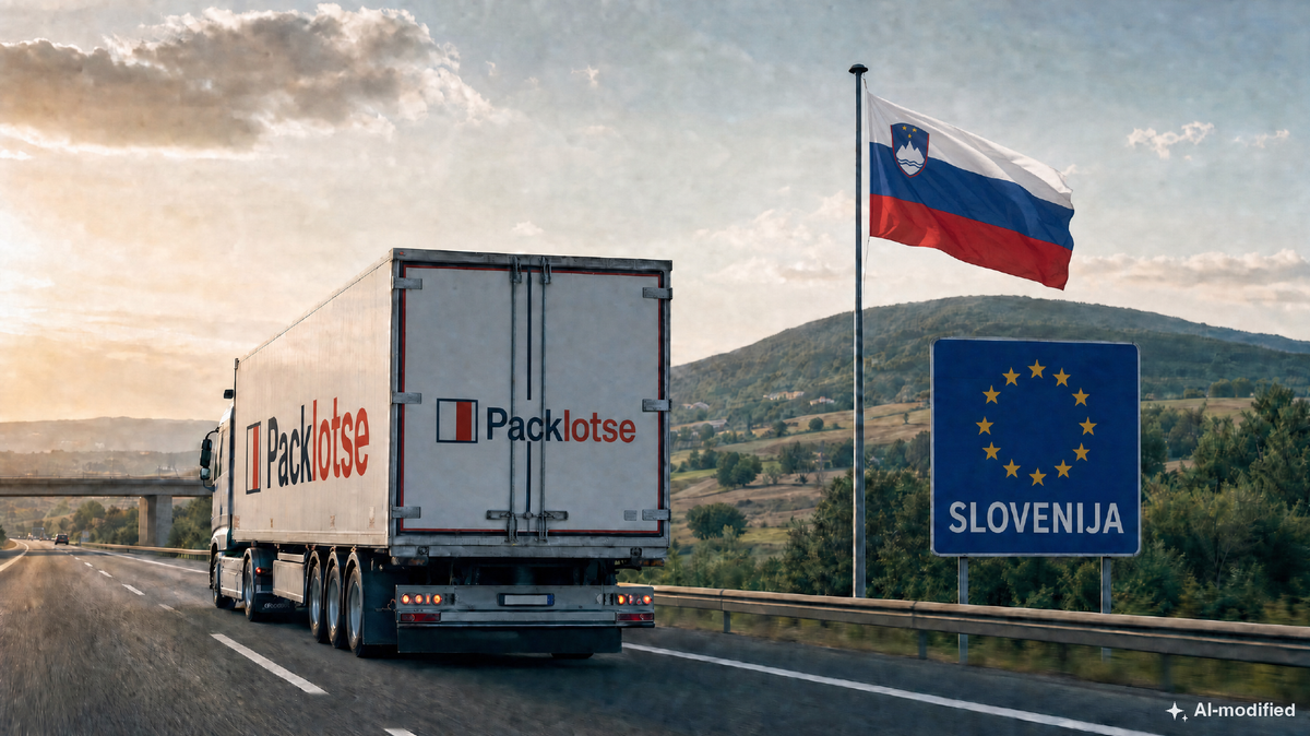 Packlotse-Lkw an der Grenze nach Slowenien (Bild KI-generiert)