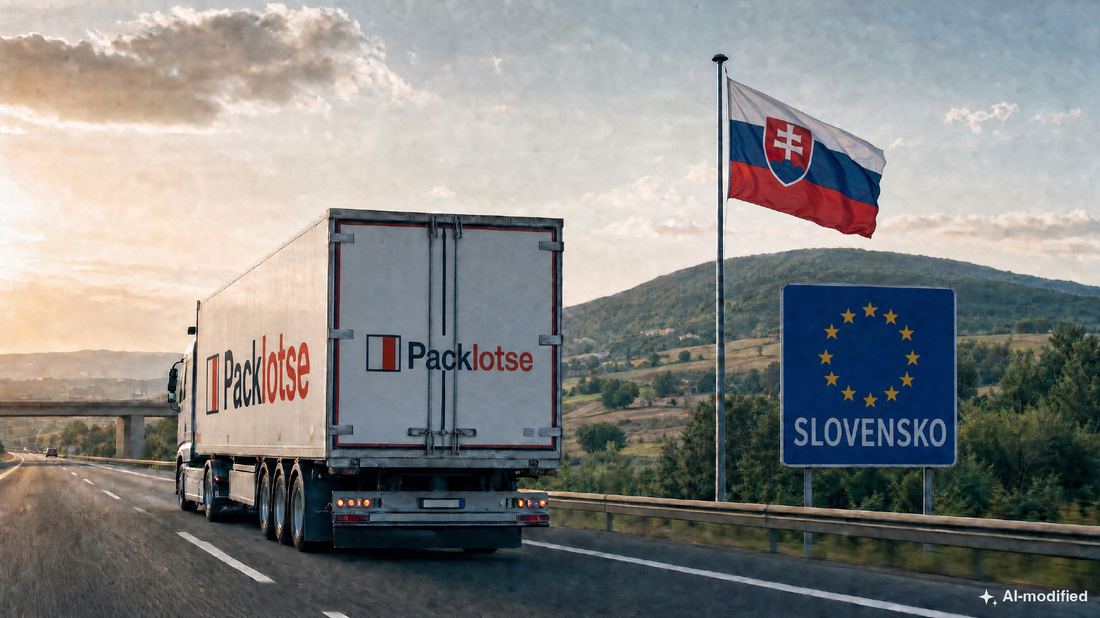 Packlotse-Lkw an der Grenze nach Slowakei (Bild KI-generiert)