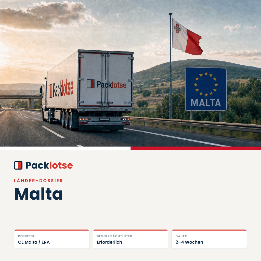 PACKLOTSE Länder-Dossier Malta — EPR-Verpackungsregistrierung